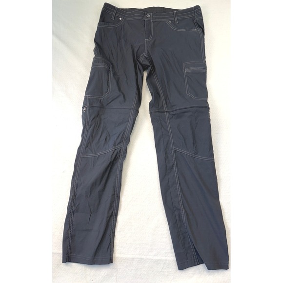 Kuhl Pants - Kuhl Womens Convertible Hiking Pants Black Zip Off at Knee Cargo Size 14 REG